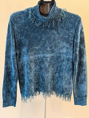 United States Sweaters Teal Chenille Turtleneck Sweater